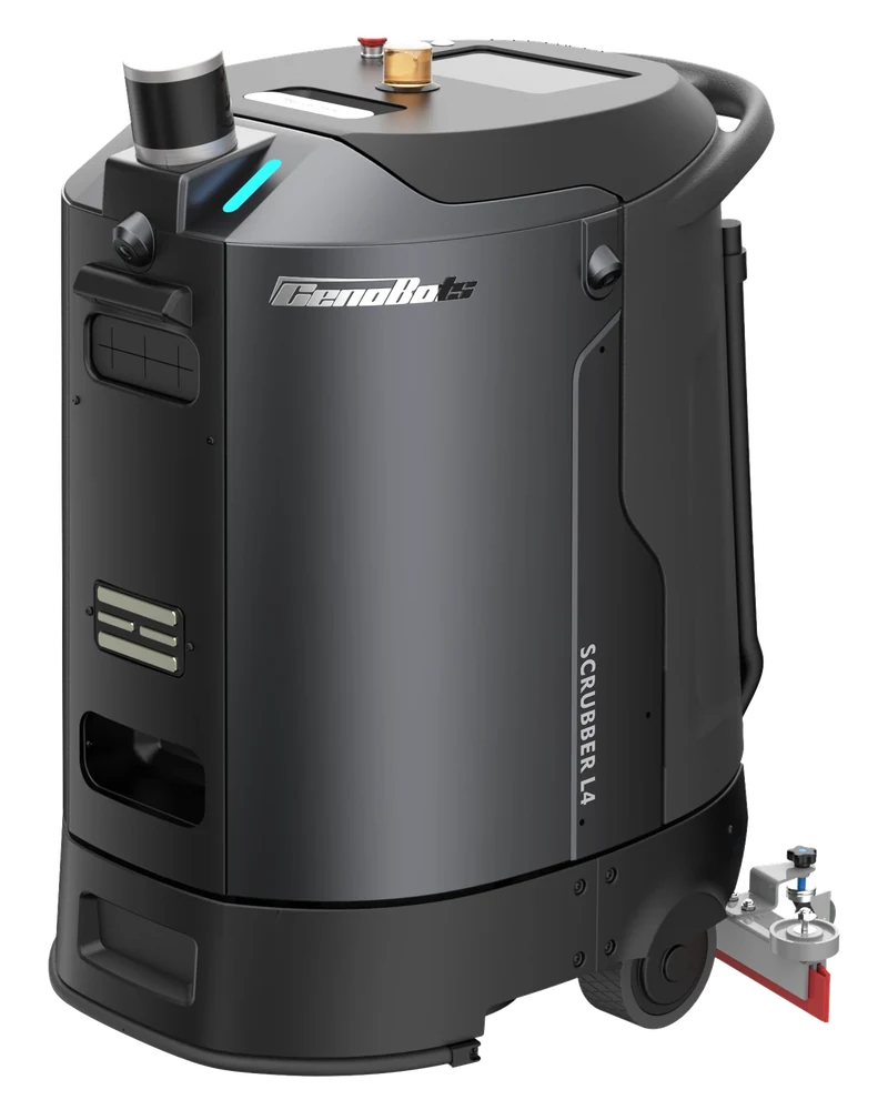 CenoBots L4 autonomous scrubber-dryer sized to pass through a standard 810 mm doorway