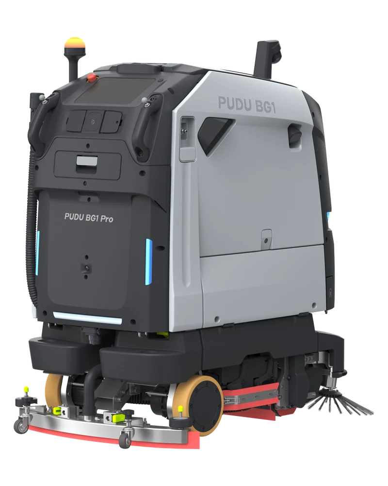 PUDU BG1 Pro large AI scrubber-dryer with 3D perception