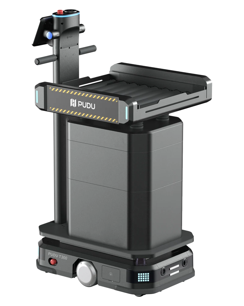 PUDU T300 Conveyor industrial robot with roller decks for automatic loading from a production line