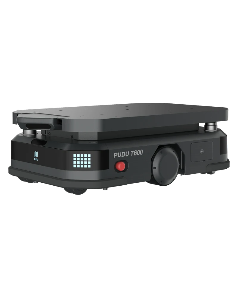 PUDU T600 Underride low-profile robotic platform that drives beneath a pallet or trolley and lifts it