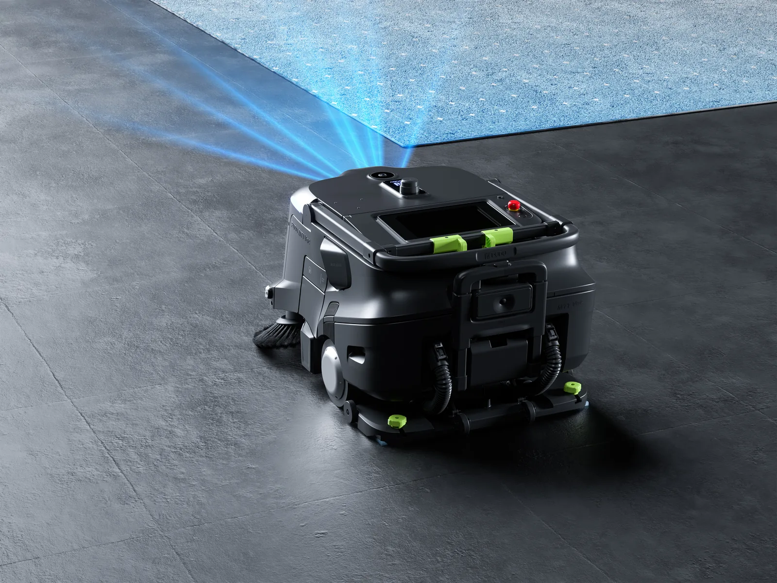PUDU MT1 Vac recognising the floor surface it is cleaning